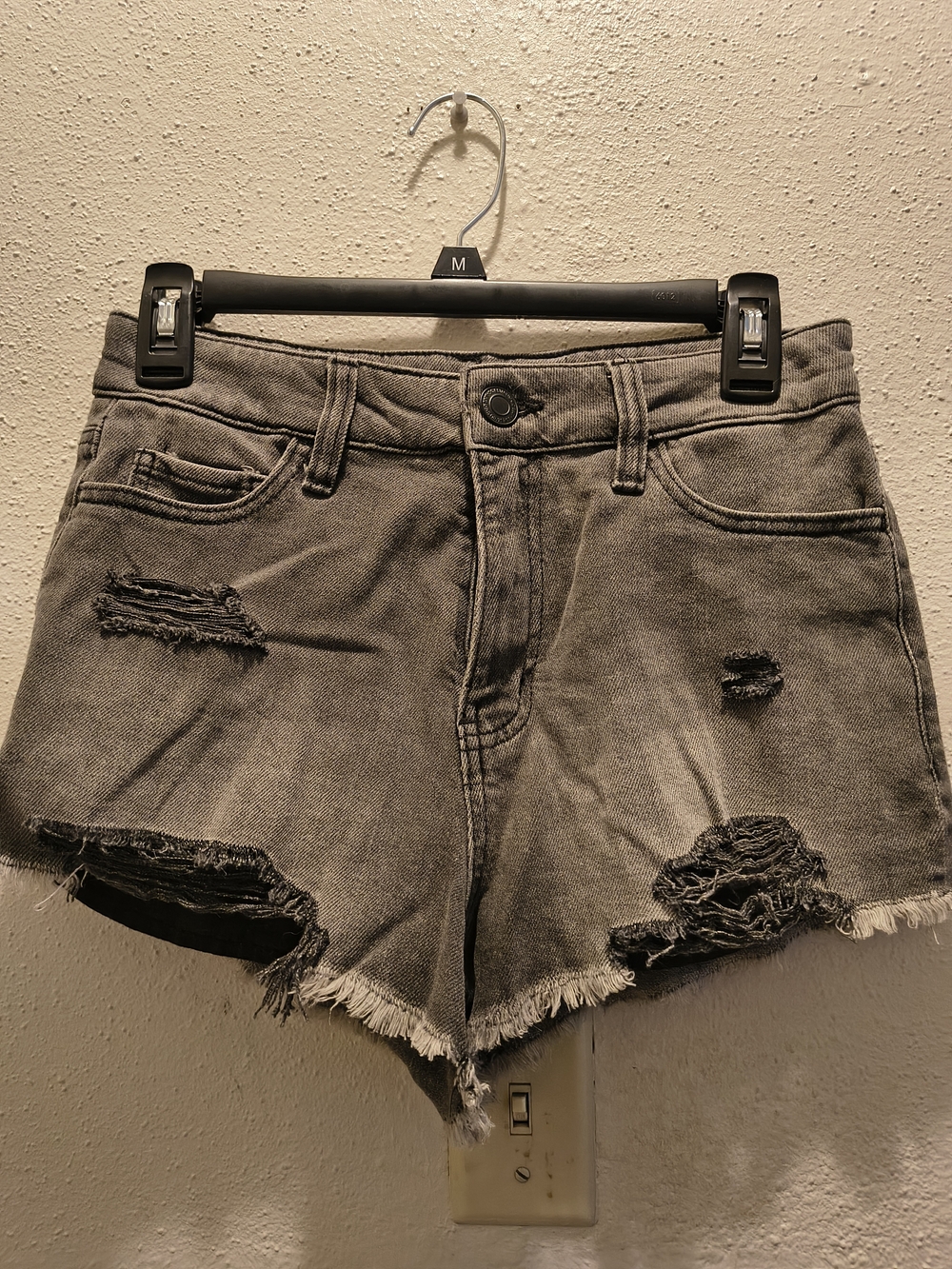 SO Distressed Grey Denim Jean Shorts